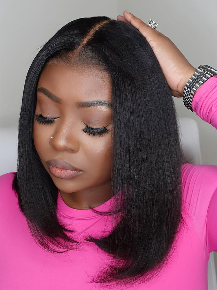 Yaki Straight Lace Closure Wig
