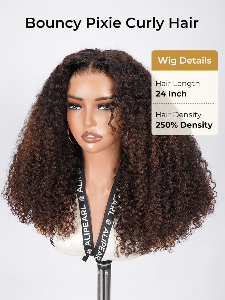 bouncy pixie curly wig