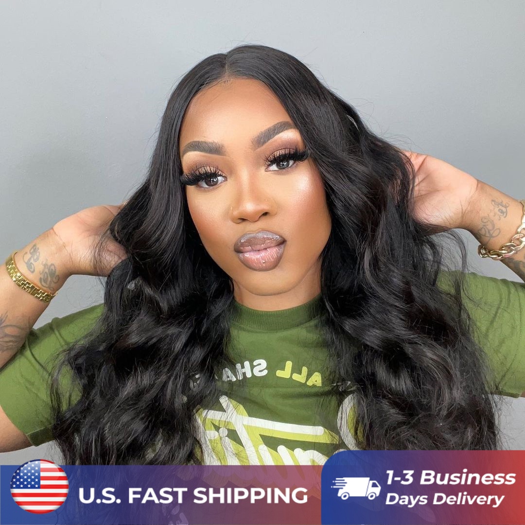 body wave 5x5 glueless lace closure wig