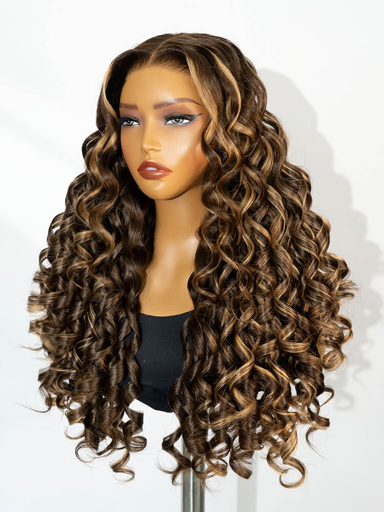 Ready To Go Ombre Highlight Loose Body Wave 5x7 Lace Front Wig Glueless