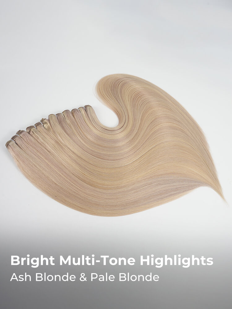 Straight P18/613 Blonde Balayage Human Hair Bundles