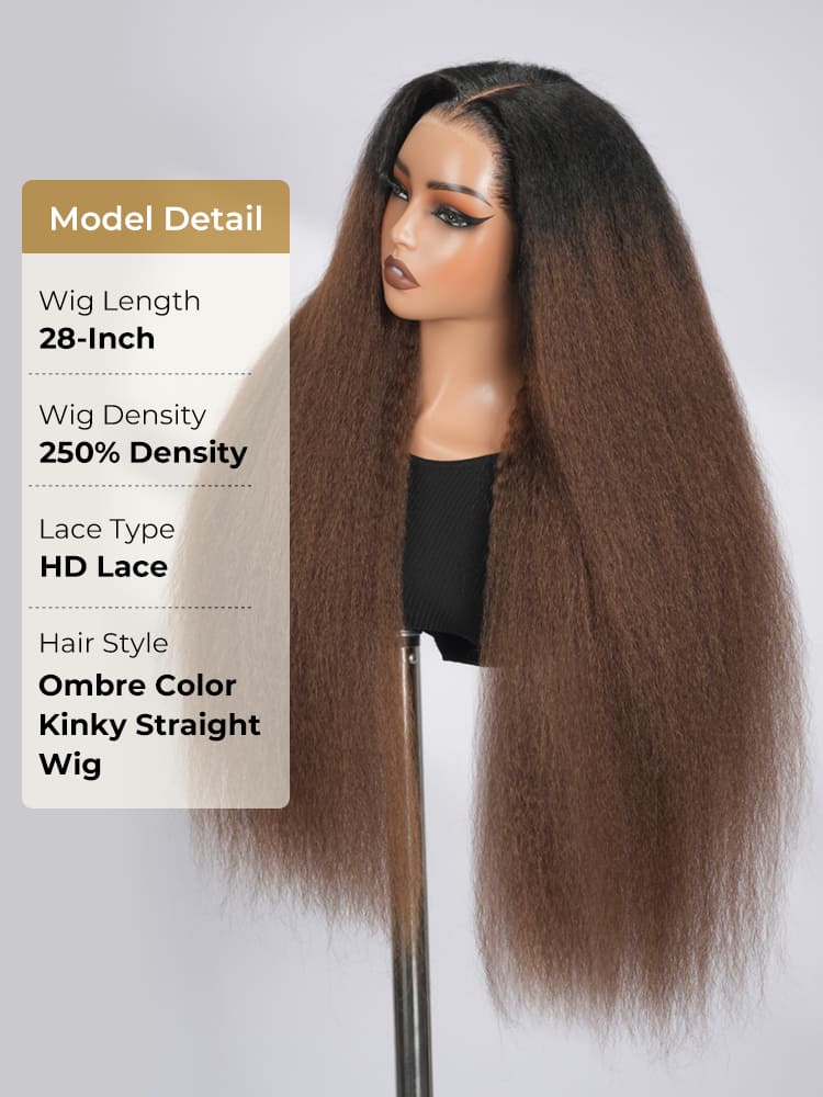 250% density HD lace frontal wig