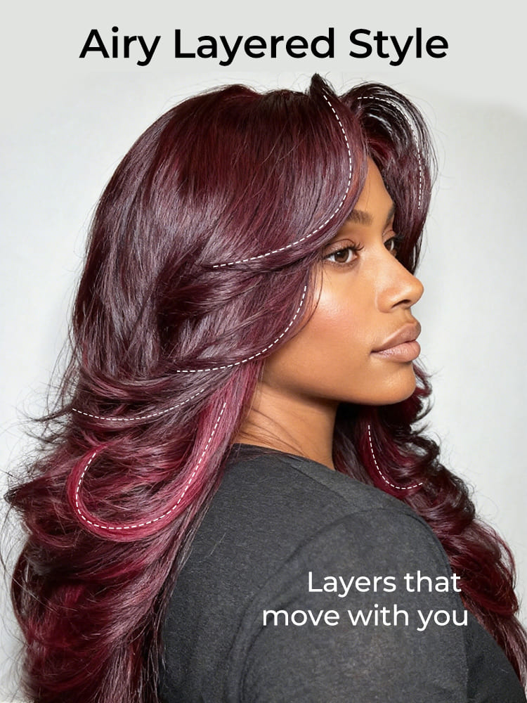 layered cut body wave wig