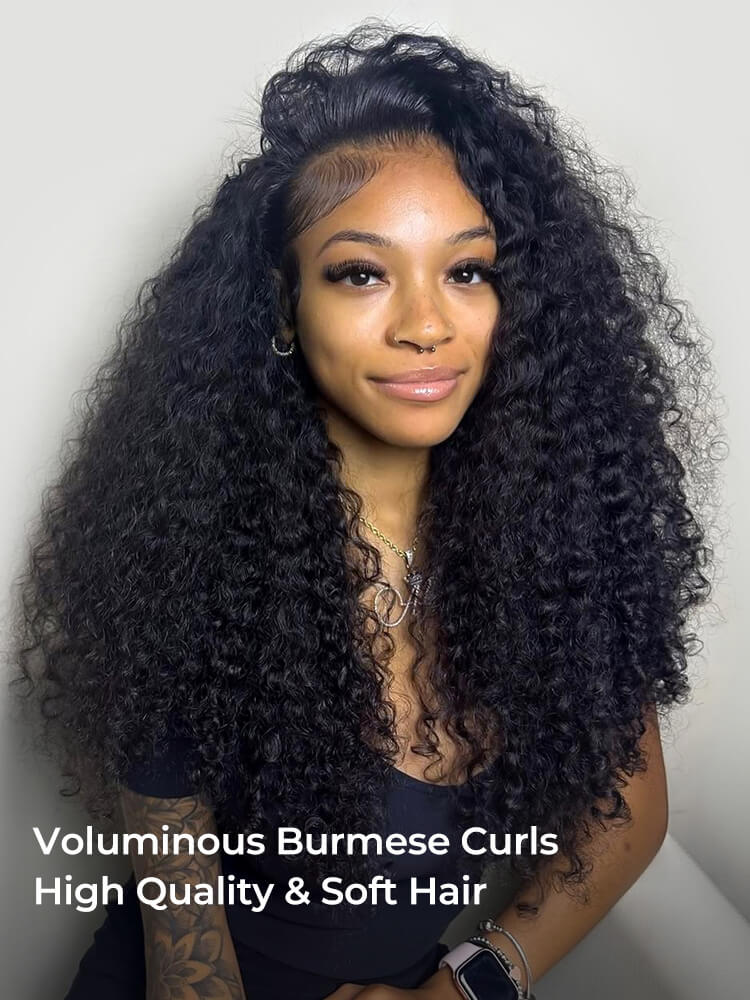 thick curly lace front wig