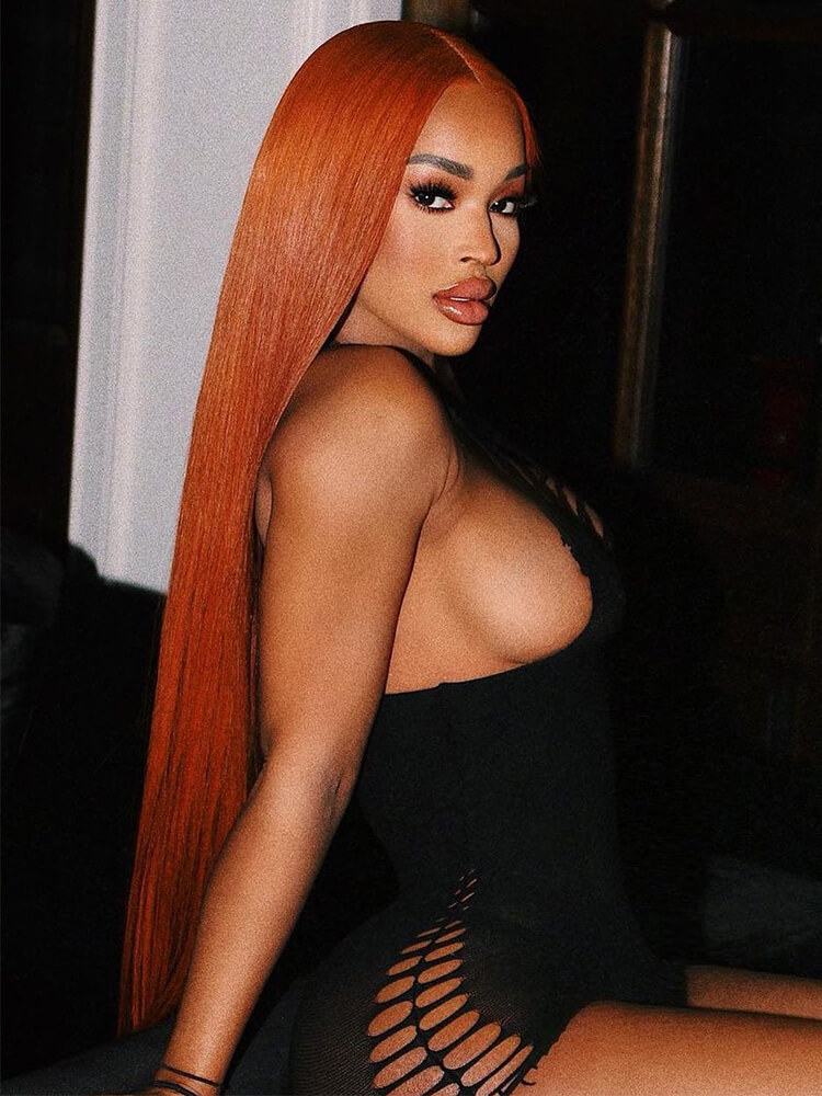 copper ginger straight wig