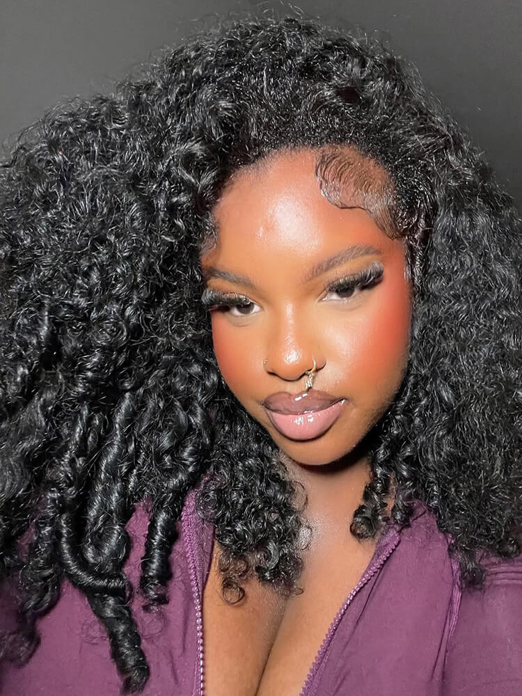 Burmese Curly Half Wig With Spiral Ends