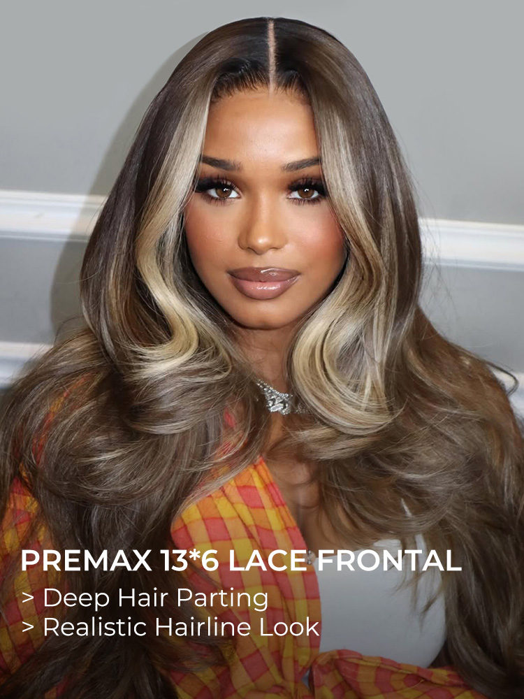 layered cut highlight lace frontal wig