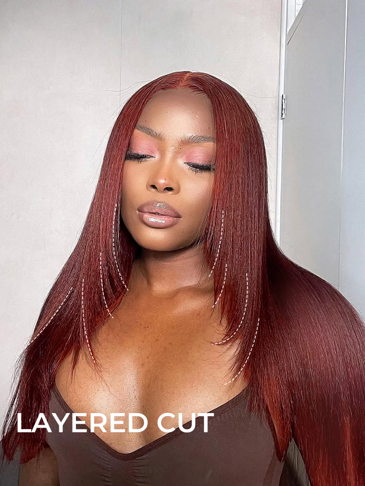 Deep Parting Straight Hair Wig