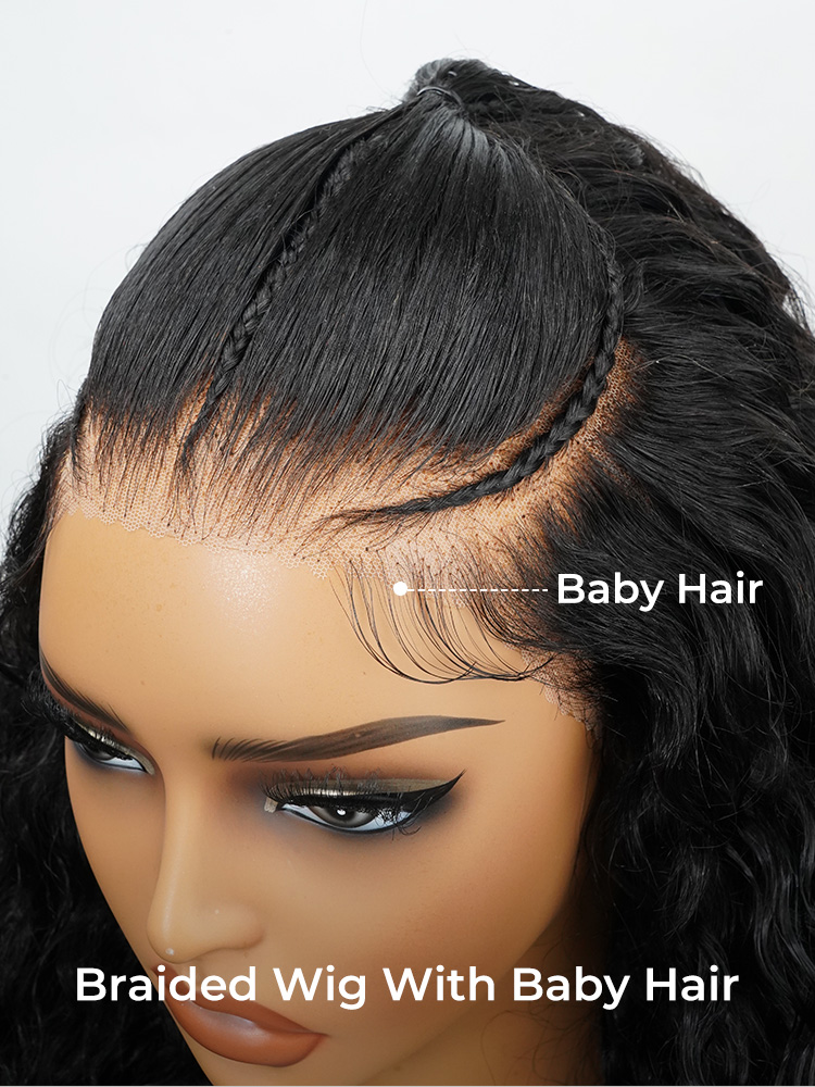 Pre-Everything Straight Lace Wig With Braids And Baby Hair
