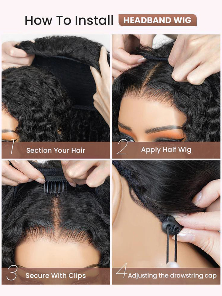 3 In 1 Half Wig