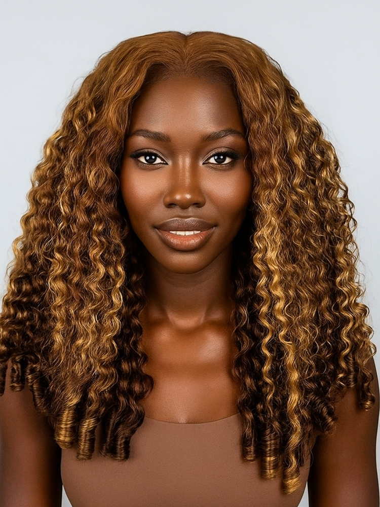 4/27 highlight burmese curly wig