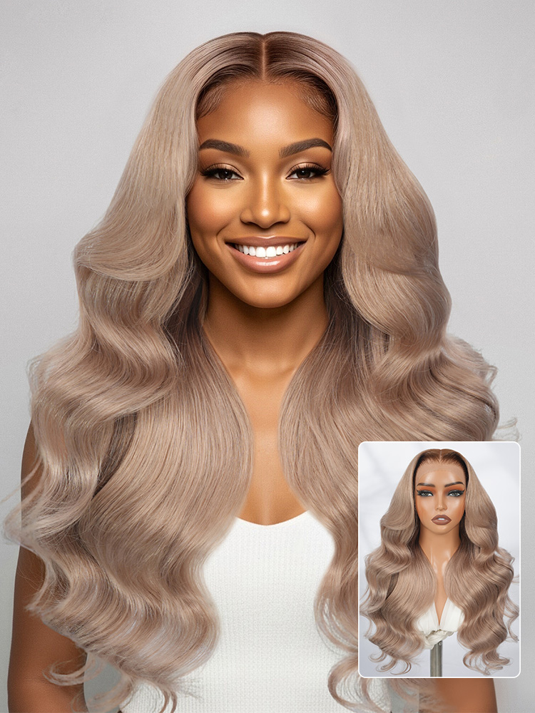 Mushroom blonde wavy wig