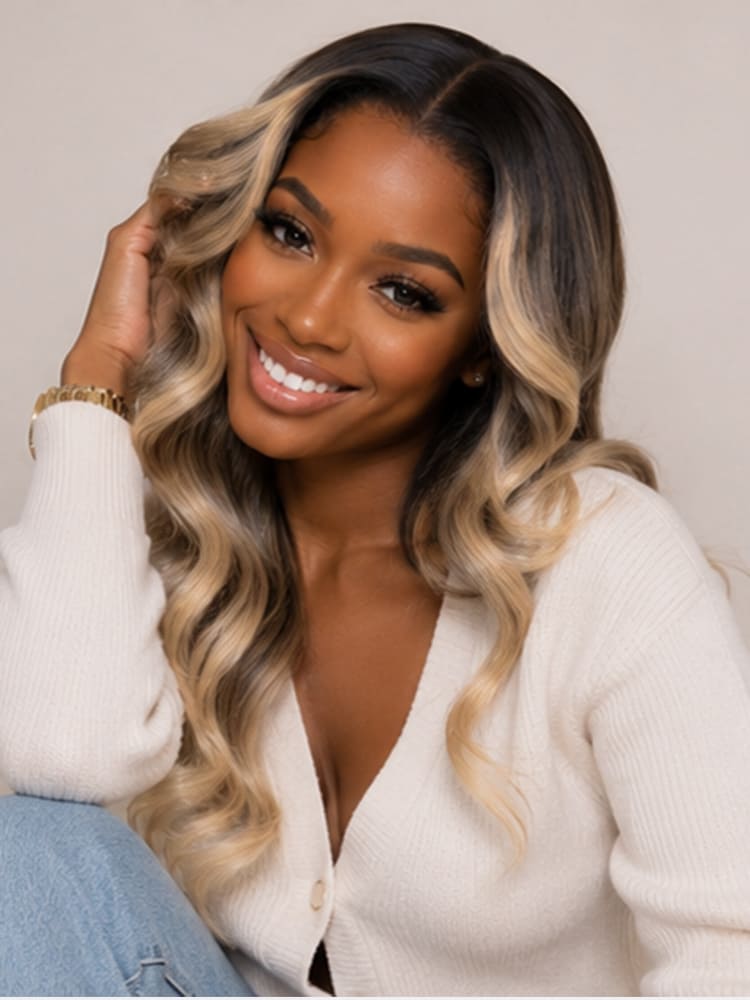 100% human hair body wave wig