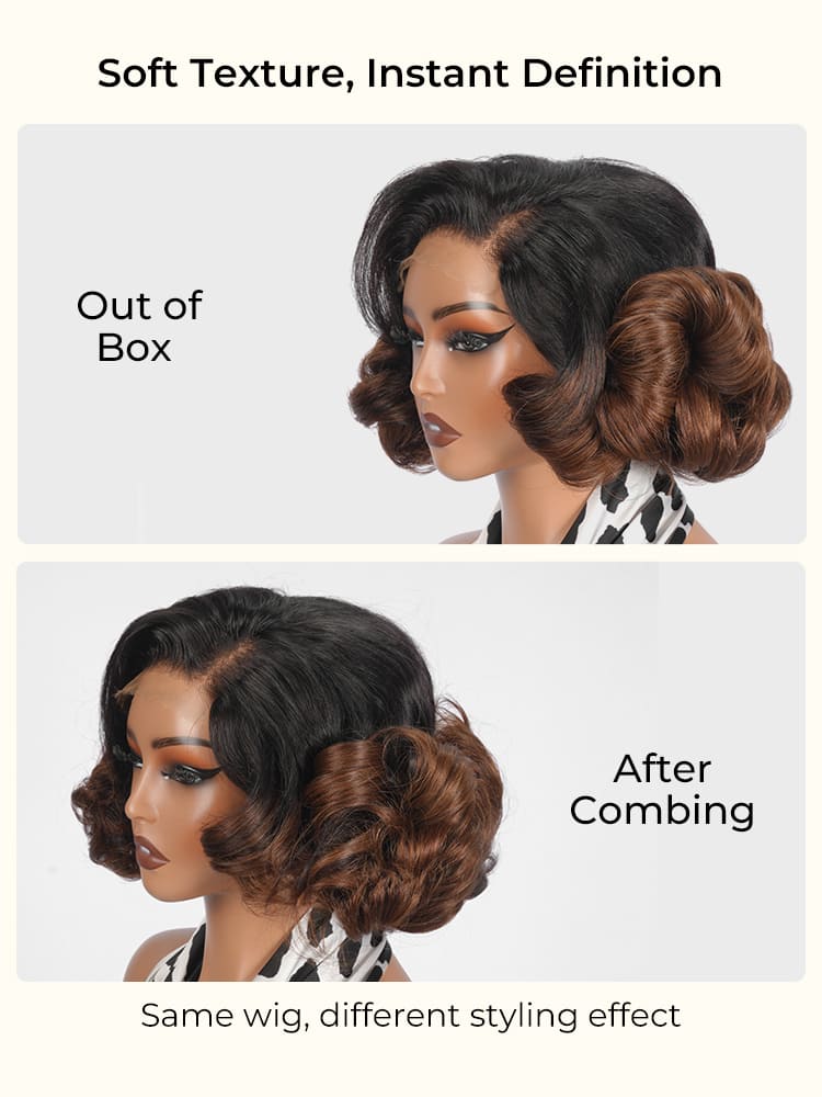 bouncy wavy bob wig