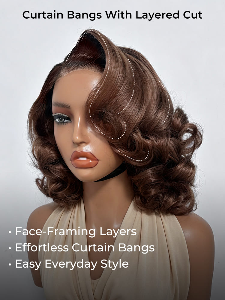 curtain bangs with layered cut