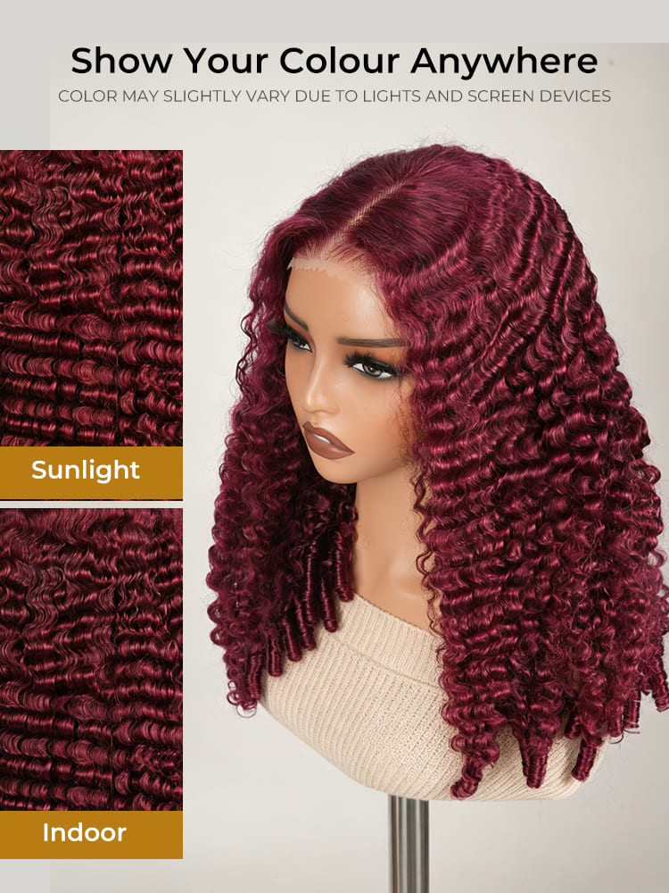 Burmese curly hair glueless wig