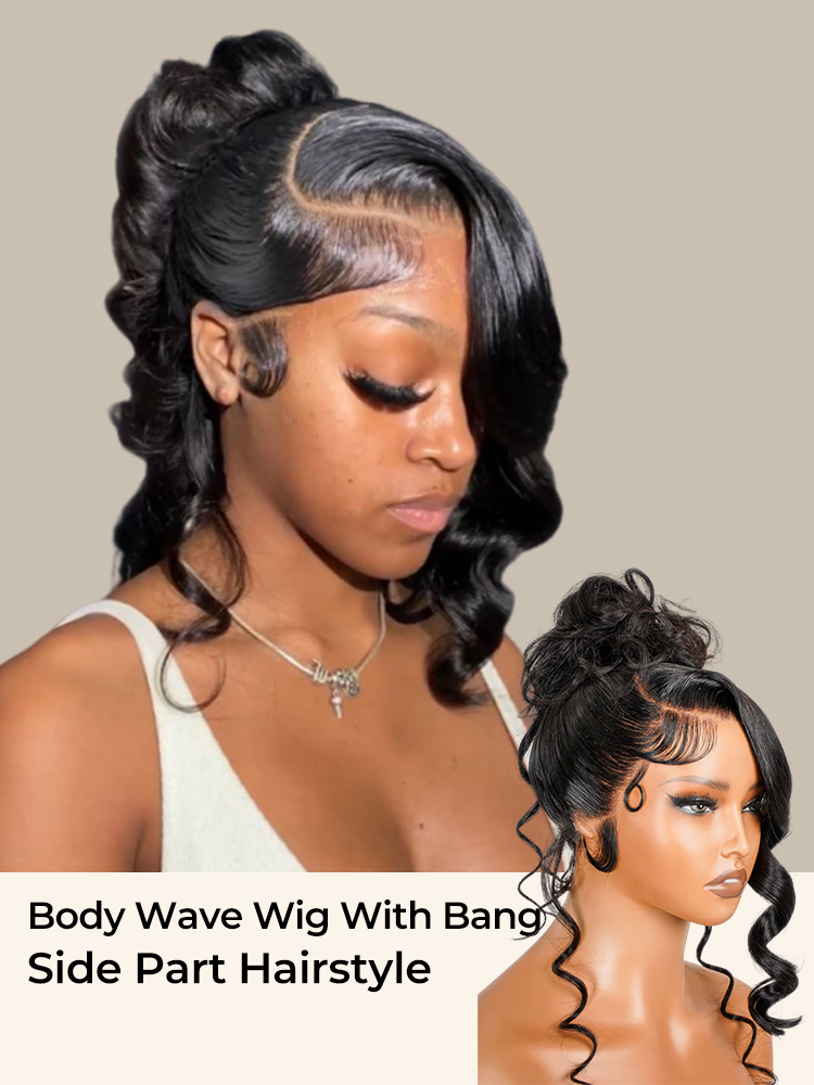 side part body wave wig