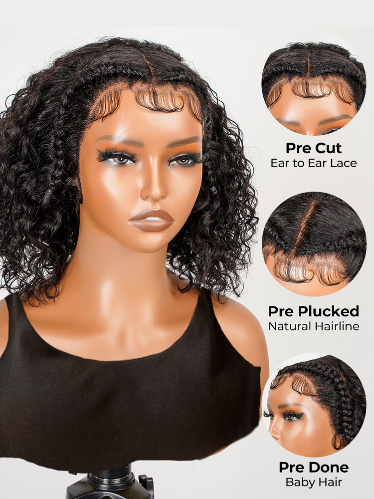 water wave gluelss bob wig