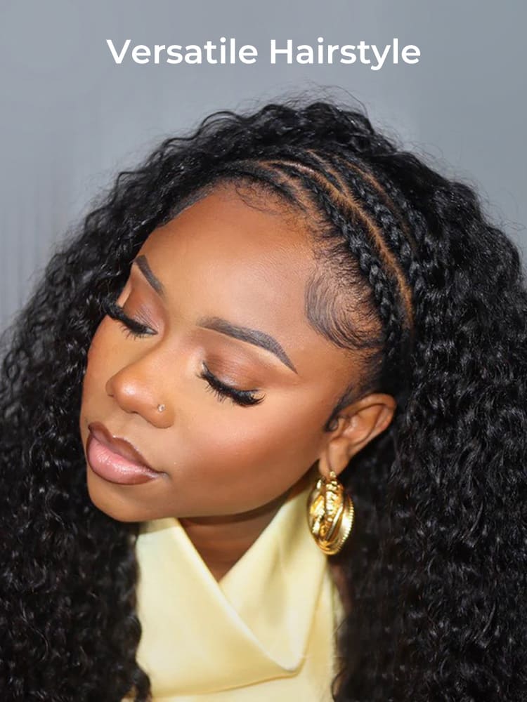 water wave half wig with drawsreing