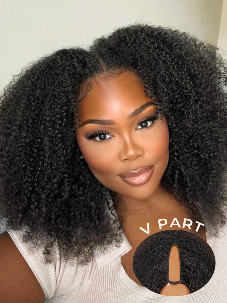 Kinky Curly No Leave Out Wig 