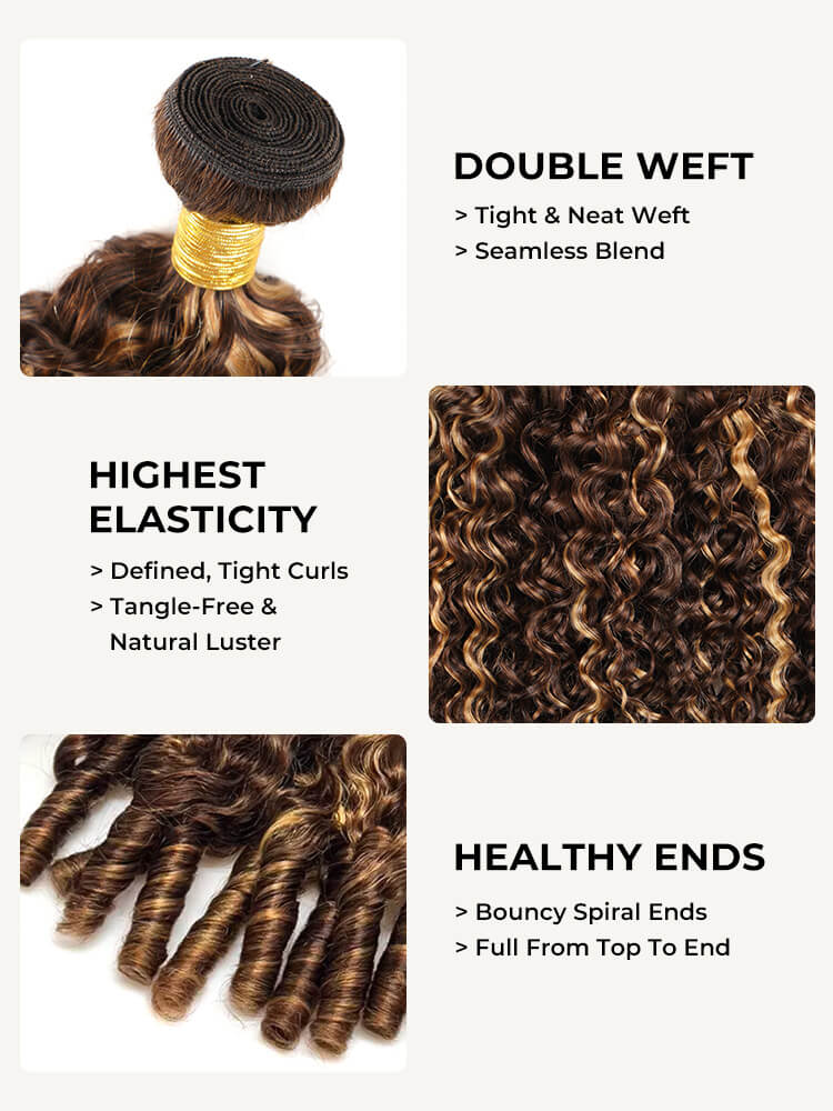 water wave curls with spiral ends