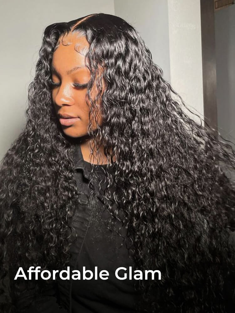 natural wave lace closure wig