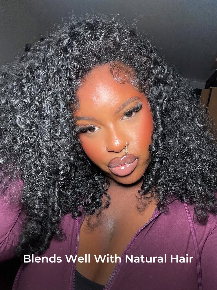 100% Human Hair Half Wig