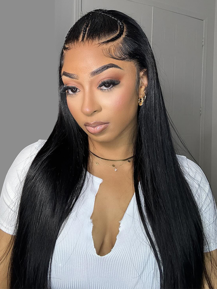 pre styled straight glueless wig