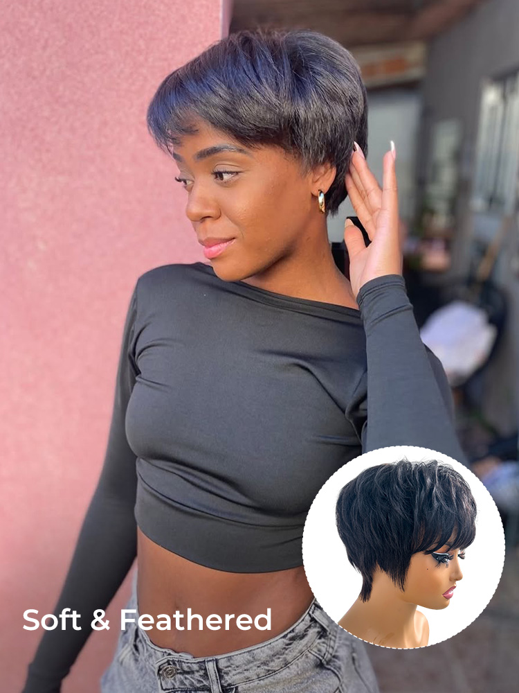 Short Pixie Cuts Front Wigs