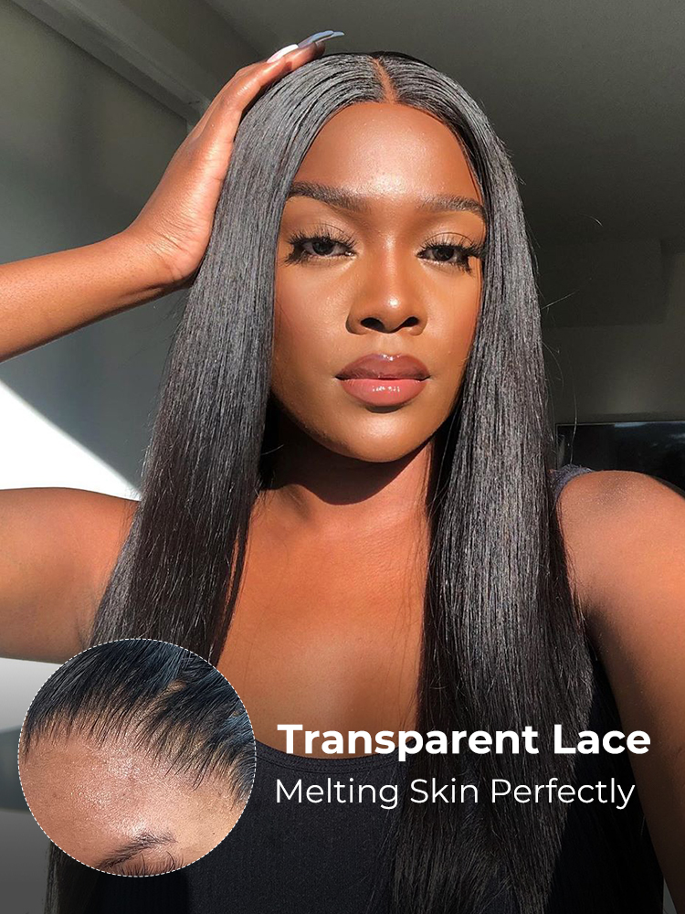 transparent lace closure wig