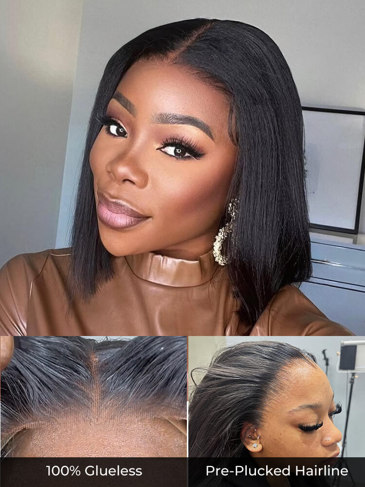 Straight 4X7 Lace Closure Wig