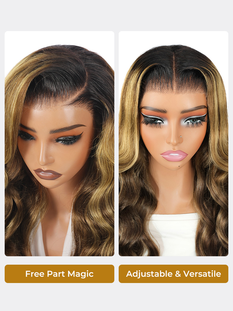 Ready To Go Highlight Wig With Pre-Cut Lace And Pre-Plucked Hairline