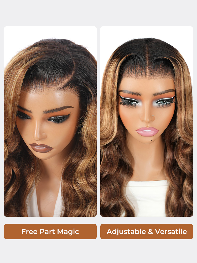 Ready To Go Highlight Wig With Pre-Cut Lace And Pre-Plucked Hairline