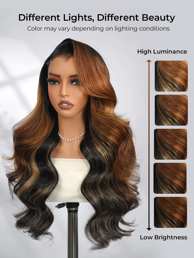 Highlight Lagos hairline body wave wig