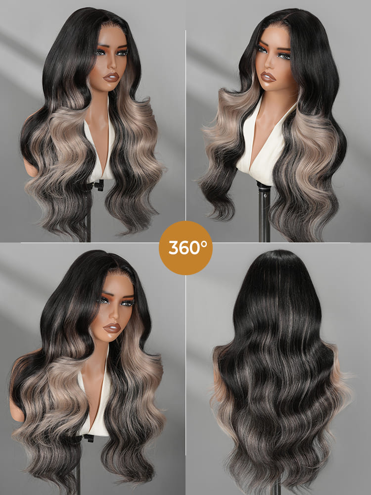 Layered ash blonde wig