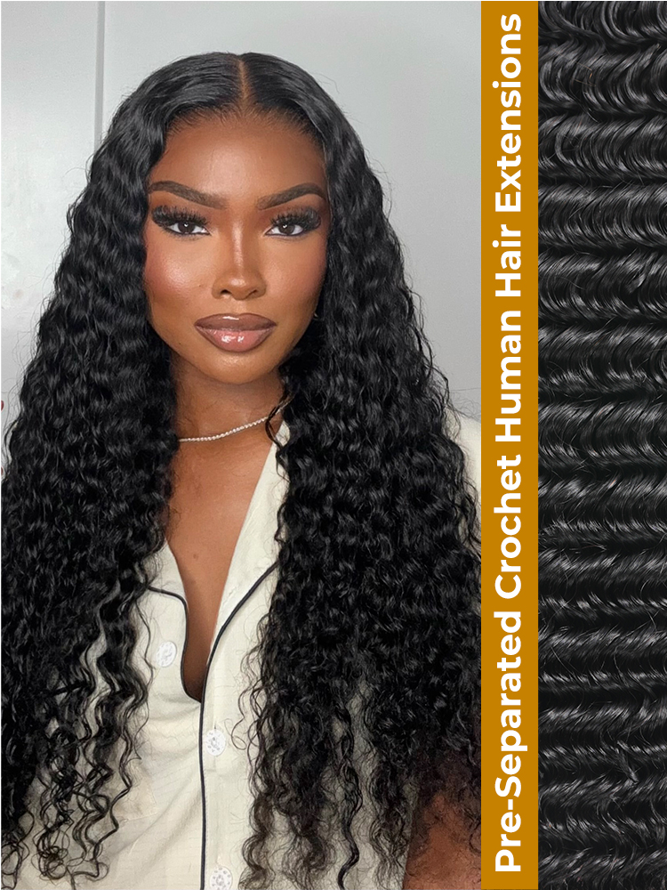 pre-separated human crochet hair extensions