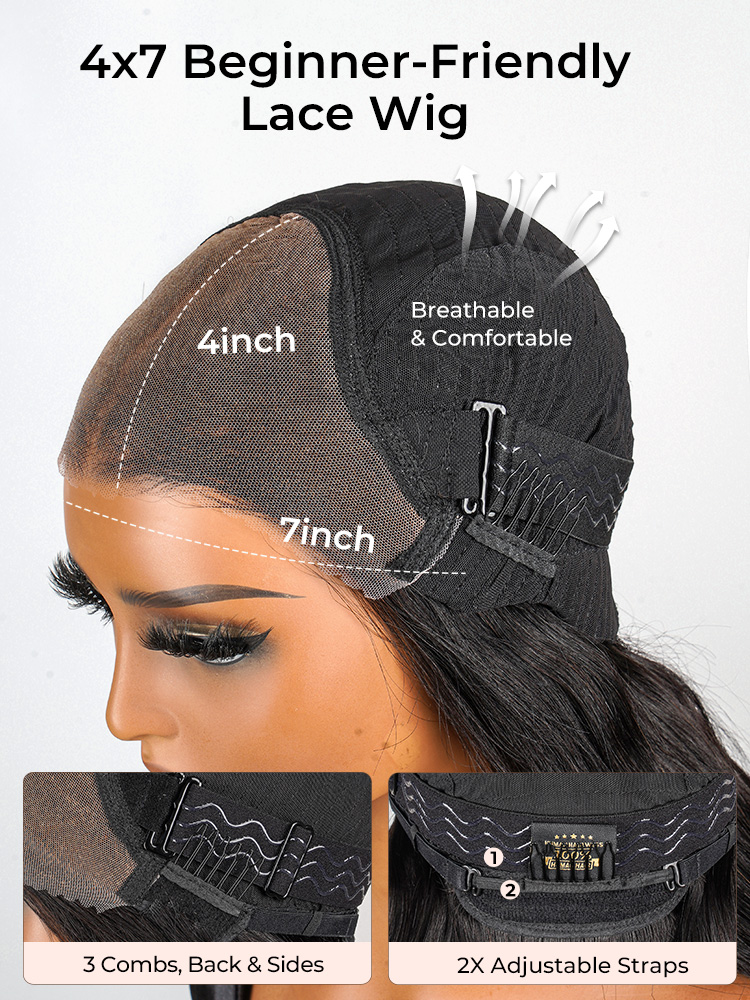4x7 Ready to Go Glueless Wig