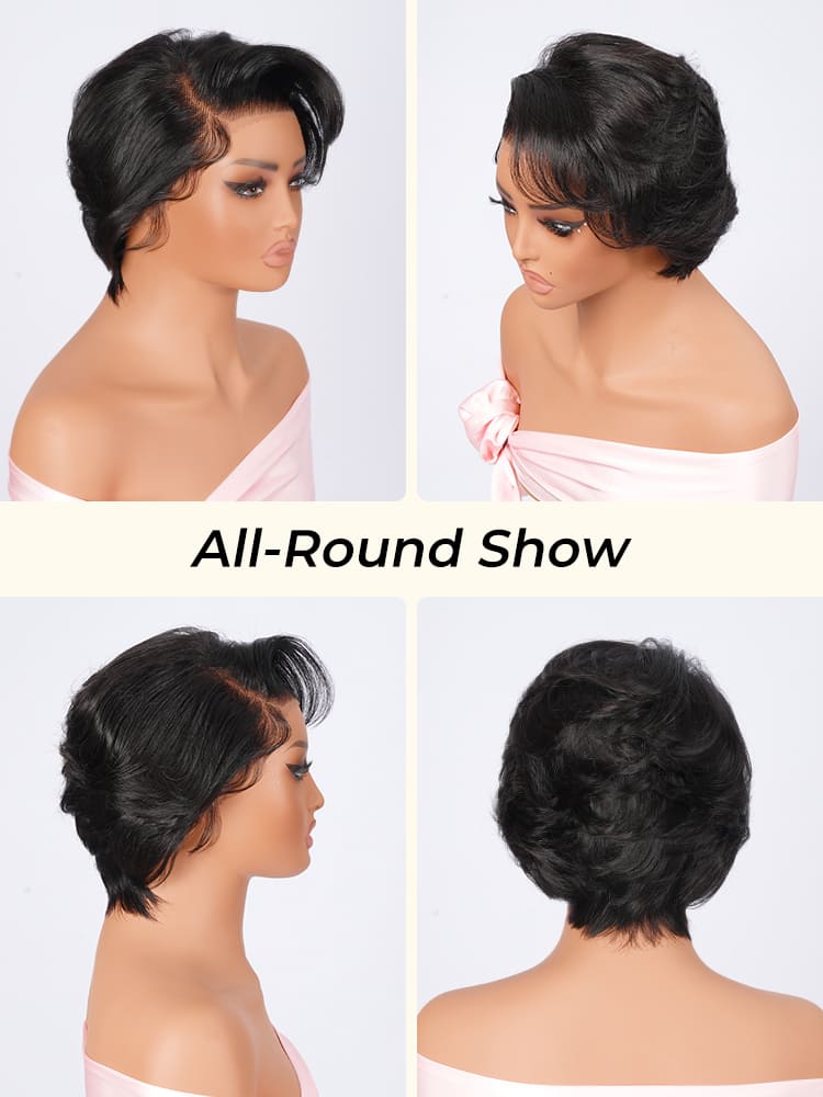 straight pixie bob wig