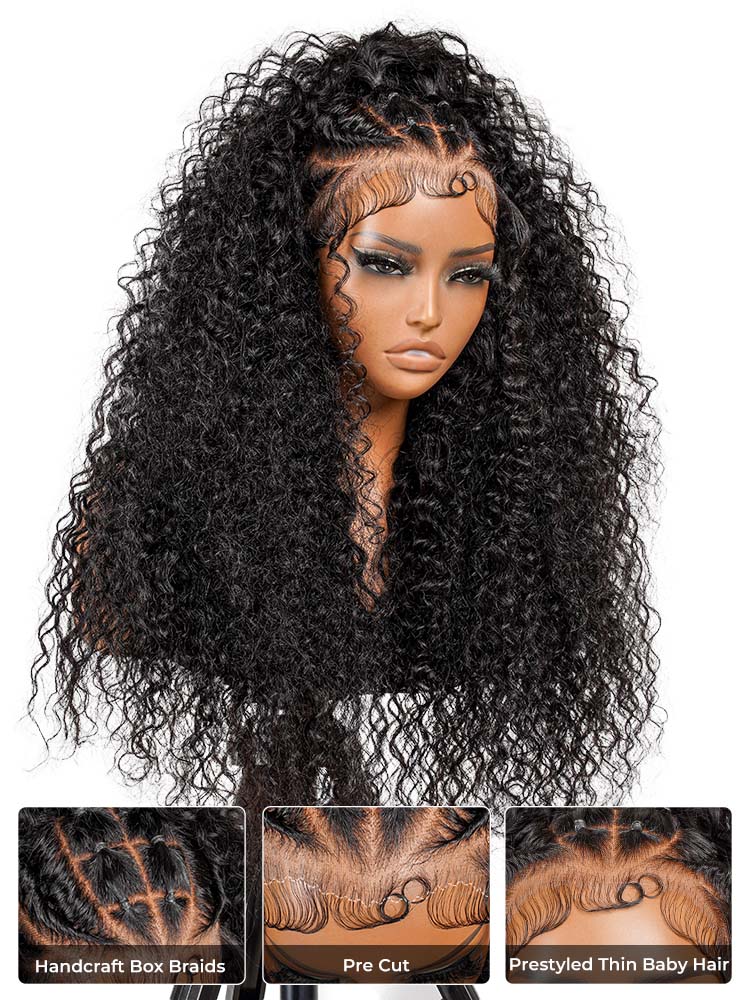 Box Braids Wig With Flat Twists