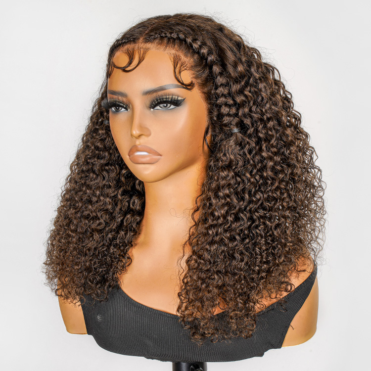 bouncy curly lace frontal wig