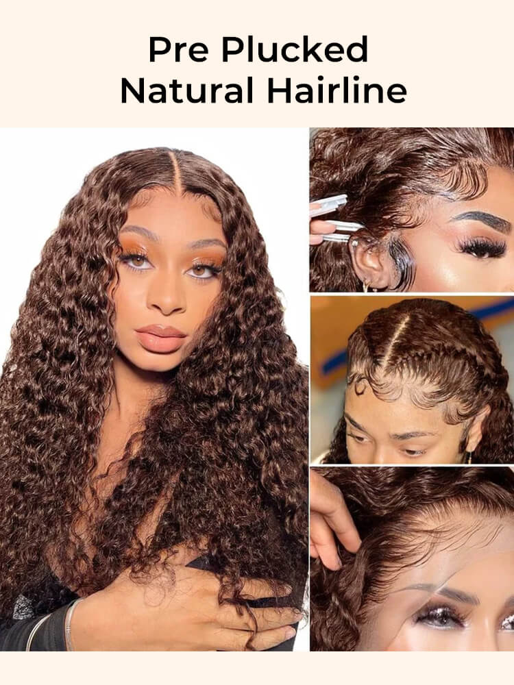 Deep wave colored wigs