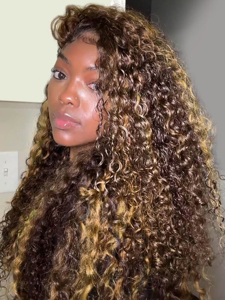 full bouncy curly look