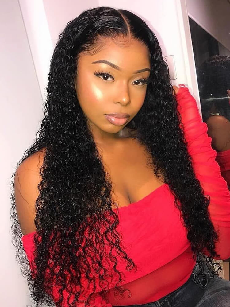 deep hair parting