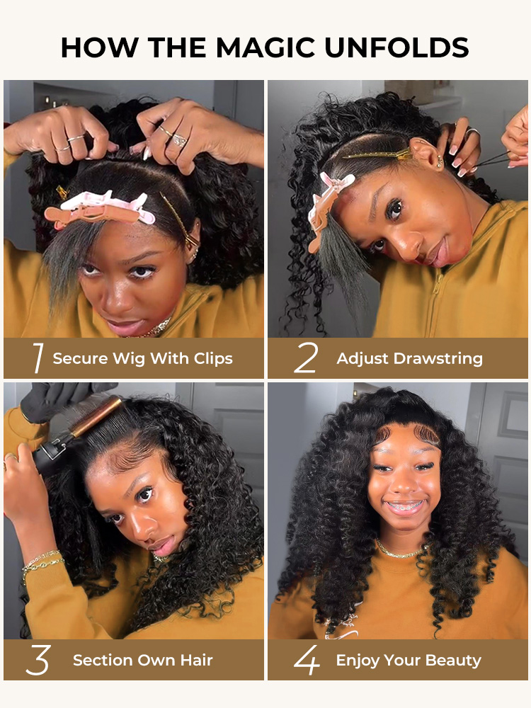 Wand Curl Fluffy Half Wig