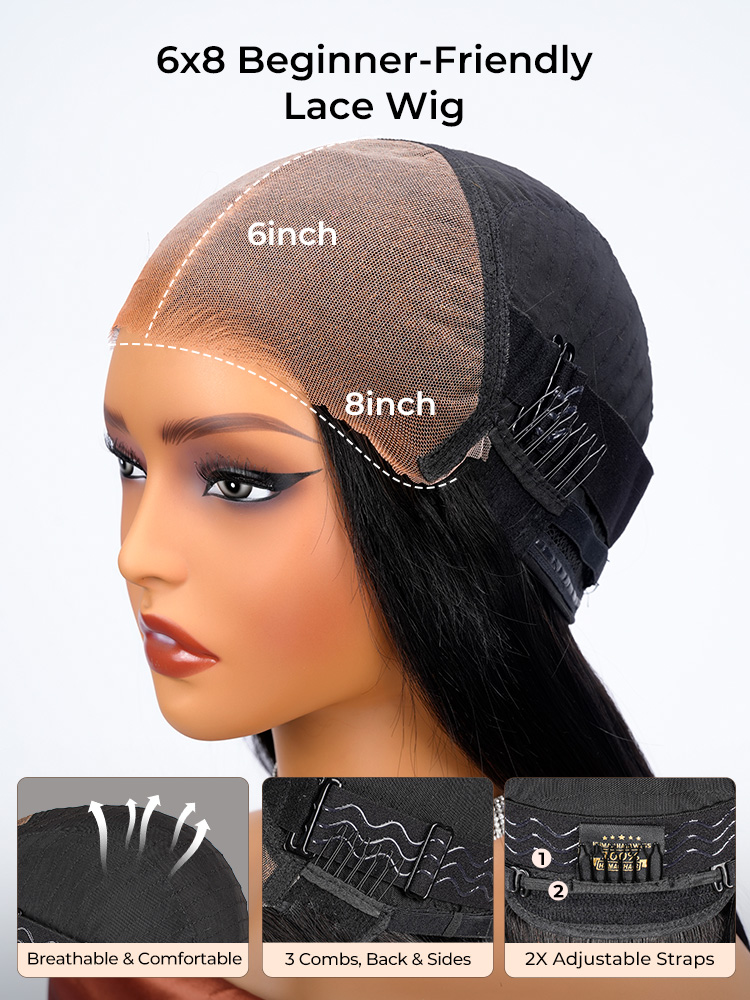 ready to ware 6x8 lace closure wig