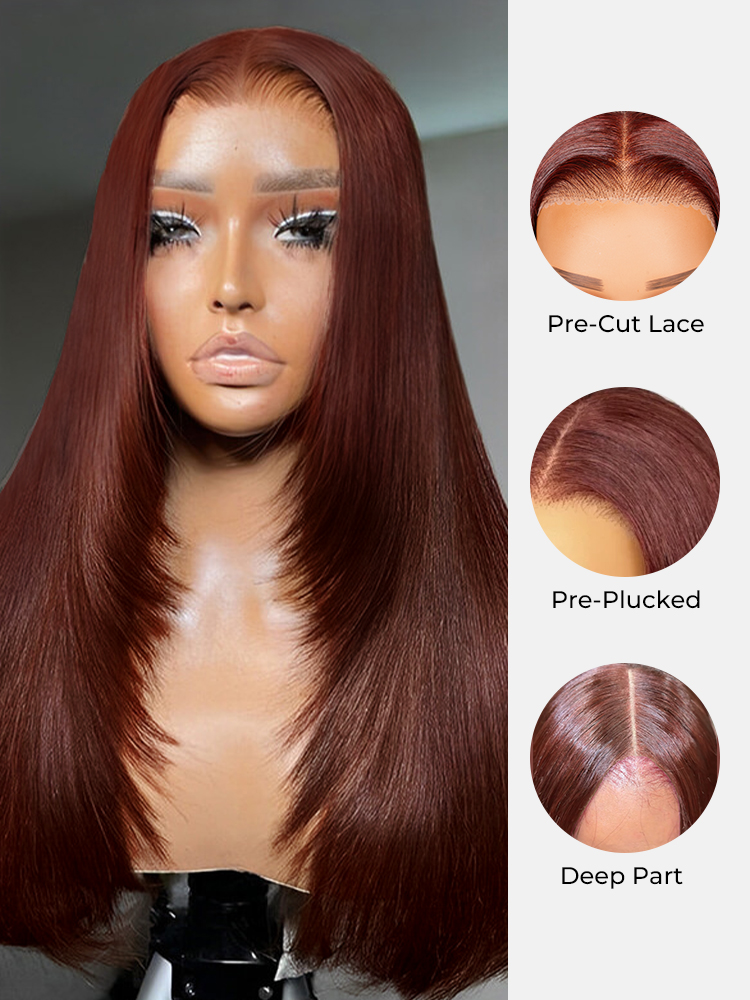 Reddish Brown Straight Wig