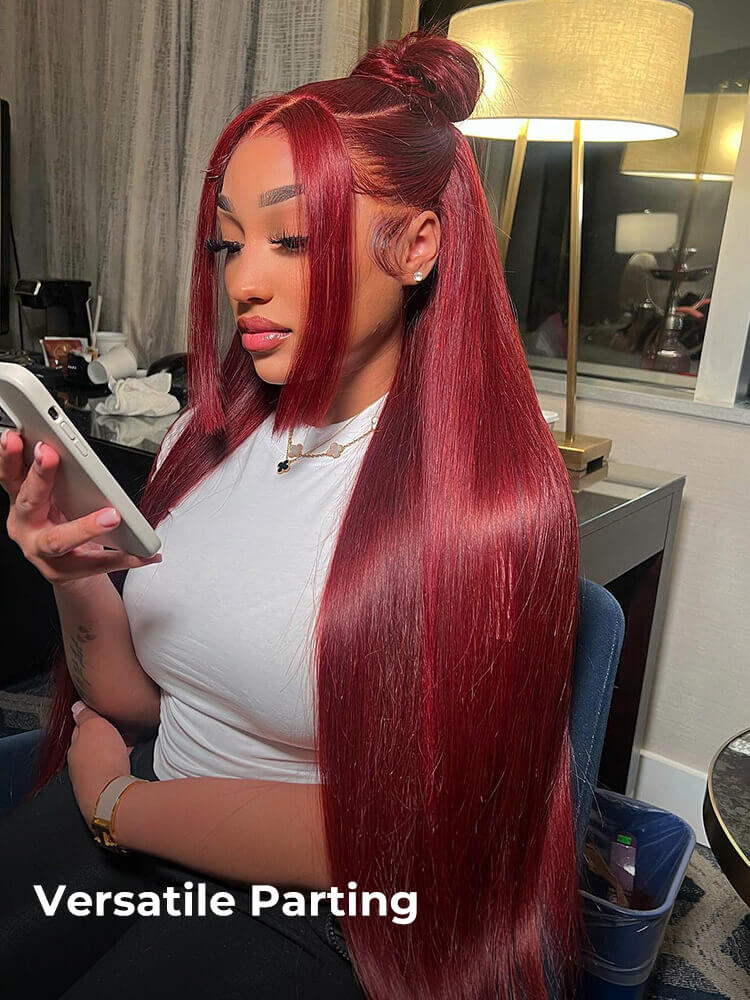 Wine Red Lace Front Wig