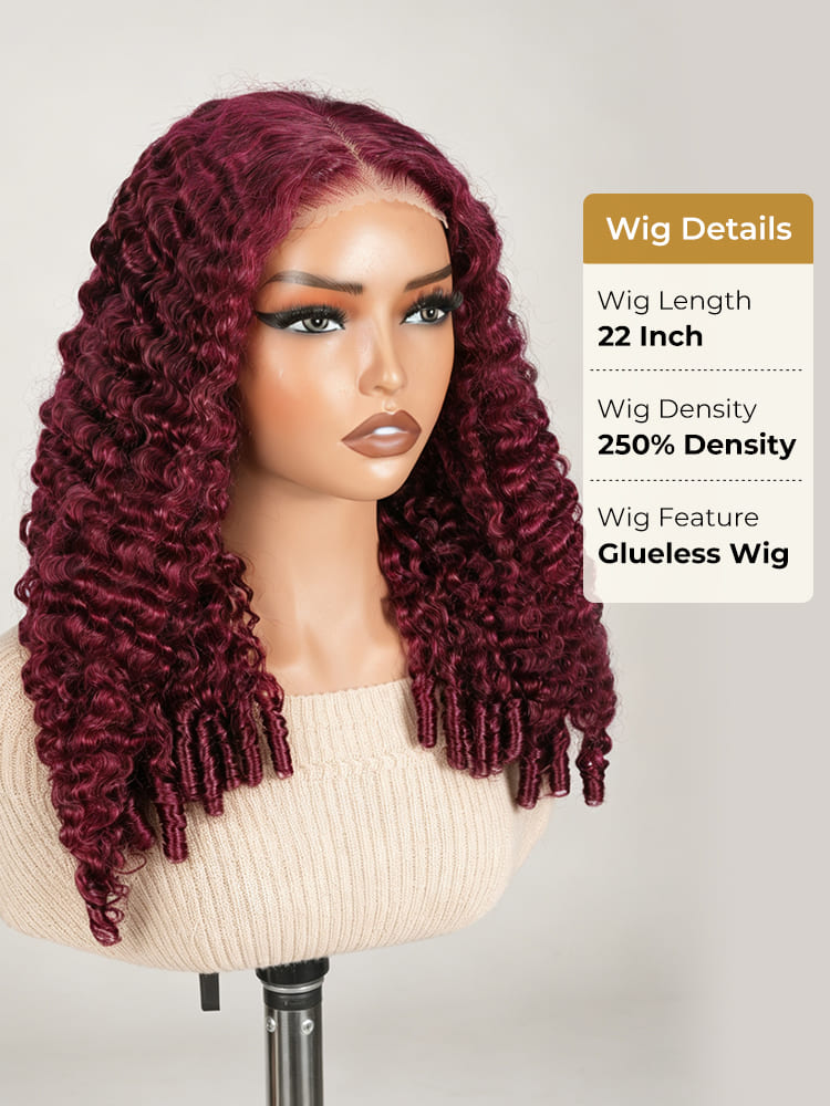 250 full density curly wig