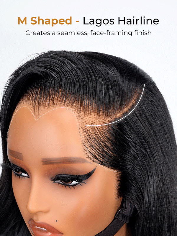 M shaped lagos hairline