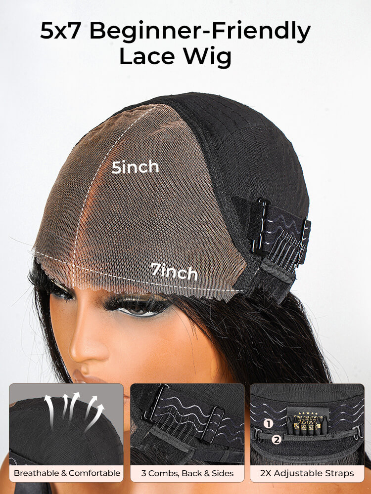 5x7 Glueless Lace Closure Wig